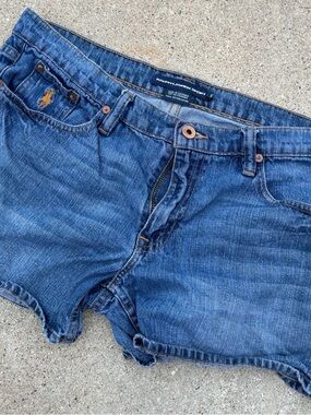 Ralph Lauren Blue Denim Shorts with Embroidered Pony